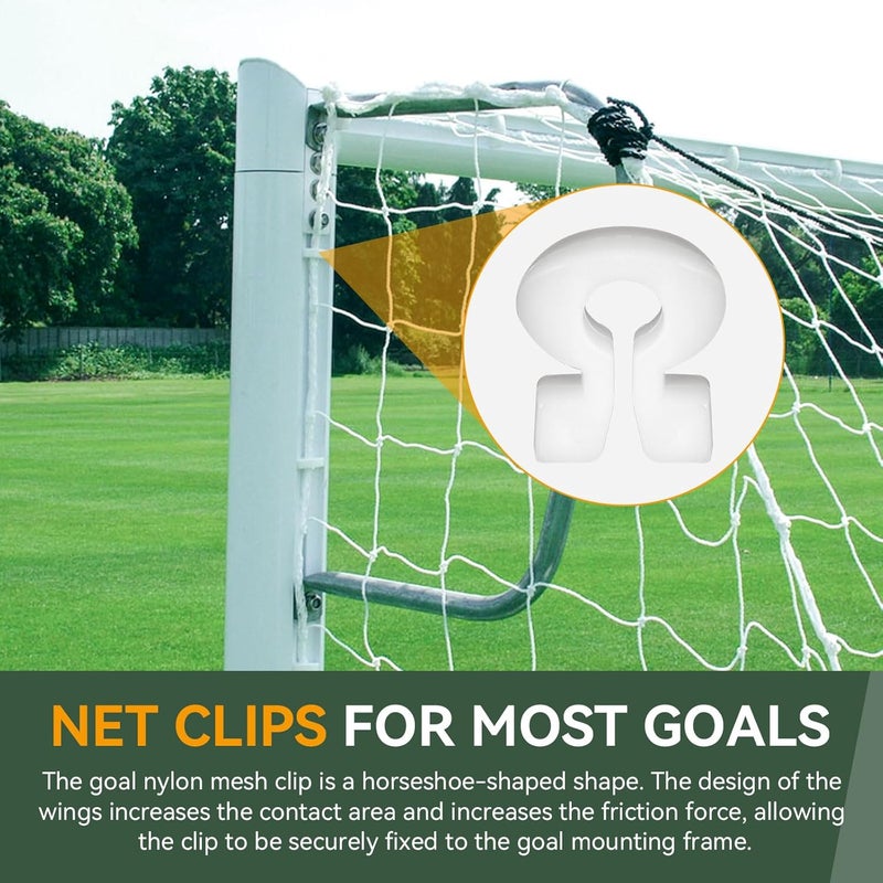 HEBRAR Soccer Net Clips for Goal, Durable Nylon Soccer Goal Net Clips, Soccer Goal Clips Fit for Most Goal Net Systems Games Playgrounds, Football Net Clips for Soccer Net Accessories 50 PCS - Image 3